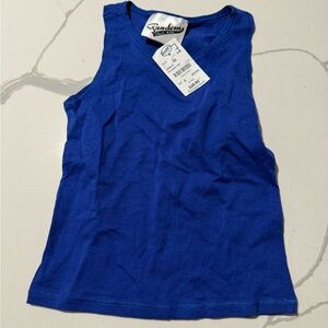 Kids Random Hearts Racerback Tank Top 5 Blue NWT
